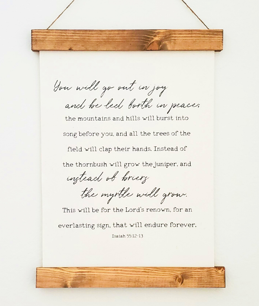 Canvas Verse Wall Art - Briers To Myrtles Shop